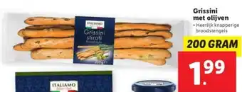 Lidl Grissini met olijven 200g aanbieding