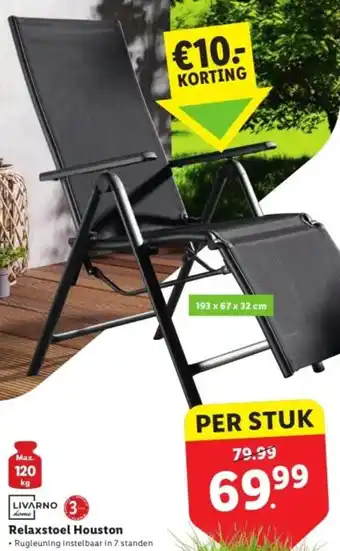 Lidl LIVARNO home Relaxstoel Houston aanbieding