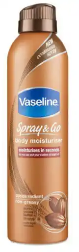 De Online Drogist Vaseline Cocoa Radiant Bodylotion Spray 190ml aanbieding