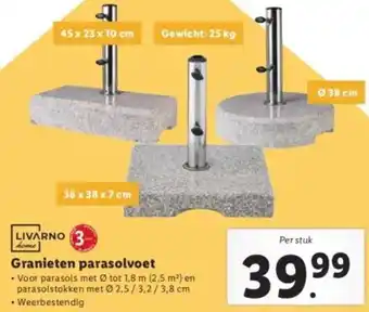 Lidl LIVARNO home Granieten parasolvoet aanbieding