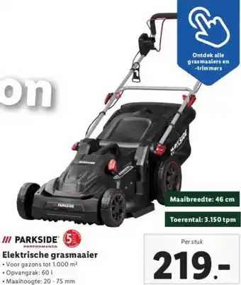 Lidl PARKSIDE Elektrische grasmaaier aanbieding