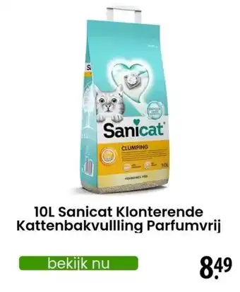 Zooplus 10L Sanicat Klonterende Kattenbakvullling Parfumvrij aanbieding