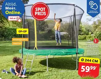 Lidl CRIVIT Trampoline met veiligheidsnet Ø 244 CM aanbieding