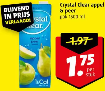 Boni Crystal Clear appel & peer  1500 ml aanbieding