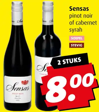 Boni Sensas pinot noir of cabernet syrah aanbieding