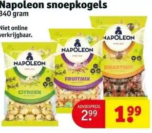 Kruidvat Napoleon snoepkogels 340 gram aanbieding