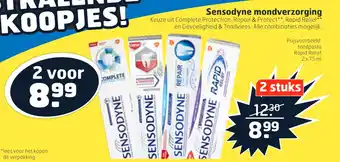 Trekpleister Sensodyne mondverzorging 75ml aanbieding