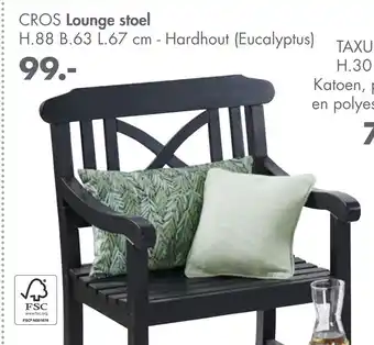 Casa Cros Lounge stoel h.88 b.63 l.67 cm aanbieding