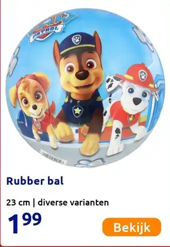 Action Rubber bal aanbieding