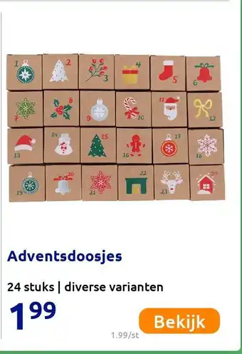 Action Adventsdoosjes aanbieding