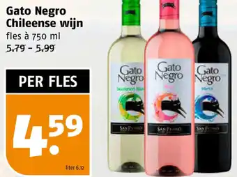 Poiesz Gato Negro Chileense wijn 750ml aanbieding