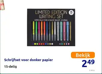 Action Schrijfset voor donker papier aanbieding