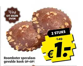 Boni Roomboter speculaas gevulde koek OP=OP! aanbieding