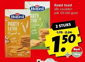 Boni Haust toast aanbieding