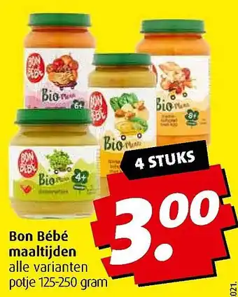 Boni Bon Bébé maaltijden aanbieding