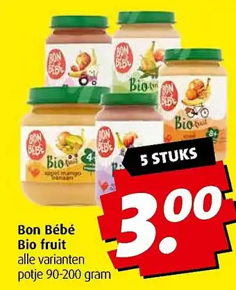 Boni Bon Bébé Bio fruit aanbieding