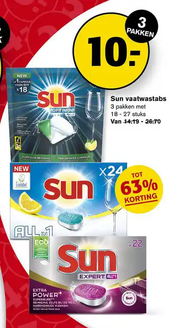 Hoogvliet Sun vaatwastabs aanbieding