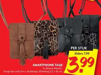 Dekamarkt Smartphone tasje 12.5 x 18 cm aanbieding