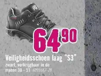 Hornbach veiligheidsschoen laag S3 aanbieding