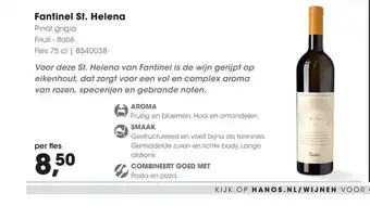 HANOS Fantinel St. Helena 75cl aanbieding