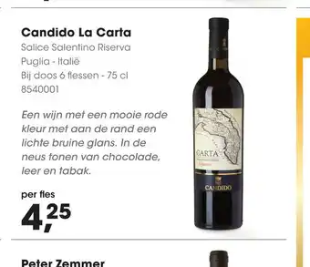 HANOS Candido La Carta 75cl aanbieding