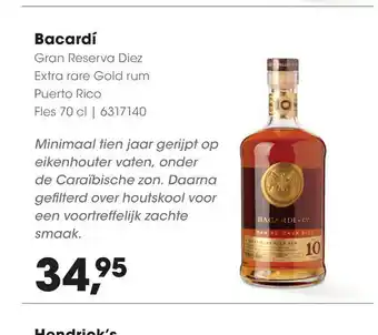 HANOS Bacardi 70cl aanbieding