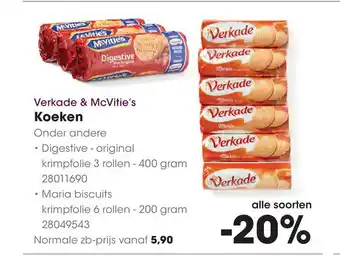 HANOS Verkade & McVitie's Koeken aanbieding