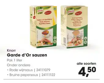 HANOS Knorr Garde d'Or Sauzen aanbieding