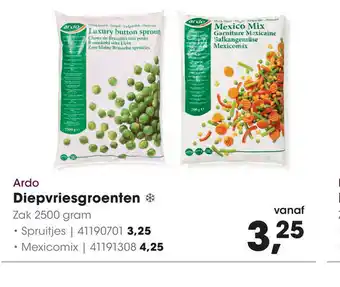 HANOS Ardo Diepvries groenten 2500 gram aanbieding