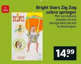 Trekpleister Bright Stars Zig Zag Zebra Springer aanbieding