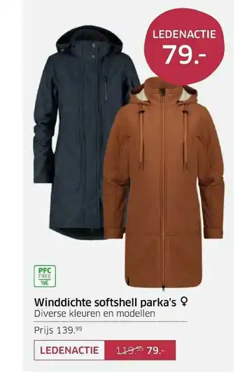 ANWB Winddichte Softshell Parka's aanbieding