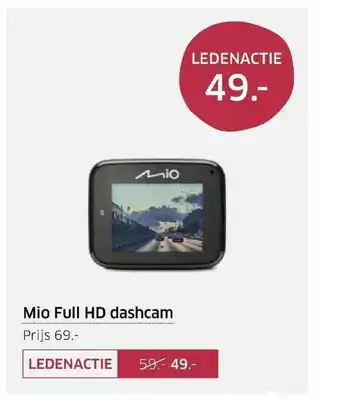 ANWB Mio Full HD Dashcam aanbieding