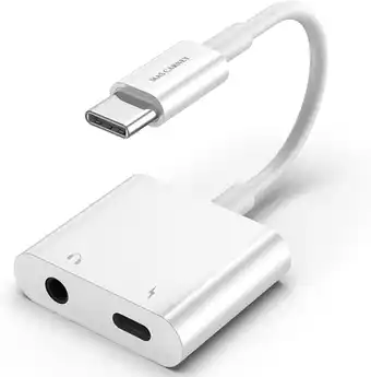 Amazon MAS CARNEY │ Hoofdtelefoonadapter │ USB Type-C naar 3,5 mm adapter voor hoofdtelefoon en oplader │ Compatibel met Pixel 5 4 3 aanbieding