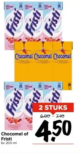 Vomar Voordeelmarkt Chocomel of Fristi 6x 200 ml aanbieding