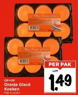 Vomar Voordeelmarkt Oranje Glacé Koeken Pak 6 stuks aanbieding