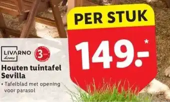 Lidl Houten tuintafel Sevilla aanbieding