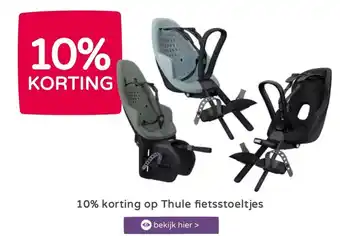 Prenatal 10% korting op Thule fietsstoeltjes aanbieding