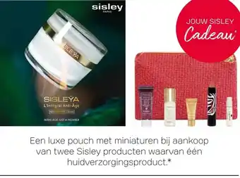 Pour Vous Een luxe pouch met miniaturen bij aankoop van twee Sisley producten waarvan één huidverzorgingsproduct.* aanbieding