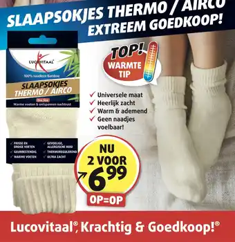 Lucovitaal SLAAPSOKJES THERMO/AIRCO aanbieding