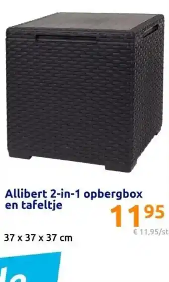 Action Allibert 2-in-1 opbergbox en tafeltje aanbieding