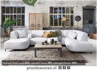 Pronto wonen Hoekbank Pantini aanbieding