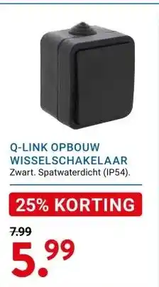 Kluswijs Q-LINK OPBOUW WISSELSCHAKELAAR aanbieding