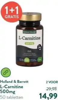 Holland & Barrett L-Carnitine 500mg aanbieding