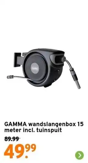 GAMMA GAMMA wandslangenbox 15 meter incl. tuinspuit aanbieding