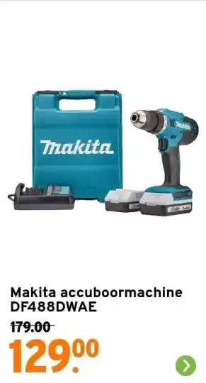 GAMMA Makita accuboormachine DF488DWAE aanbieding