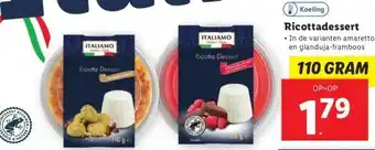 Lidl Ricottadessert aanbieding