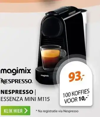 Expert magimix NESPRESSO. NESPRESSO ESSENZA MINI M115 aanbieding