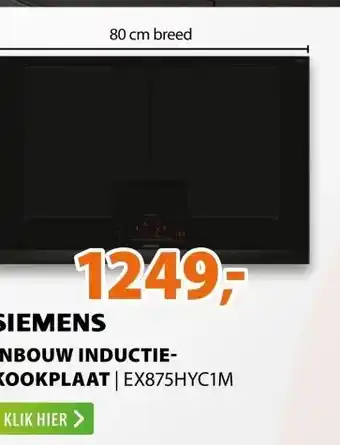 Expert SIEMENS INBOUW INDUCTIE- KOOKPLAAT | EX875HYC1M aanbieding