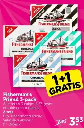 Coop Fisherman's Friend 3-pack aanbieding