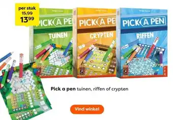 The Read Shop Pick a pen tuinen, riffen of crypten aanbieding